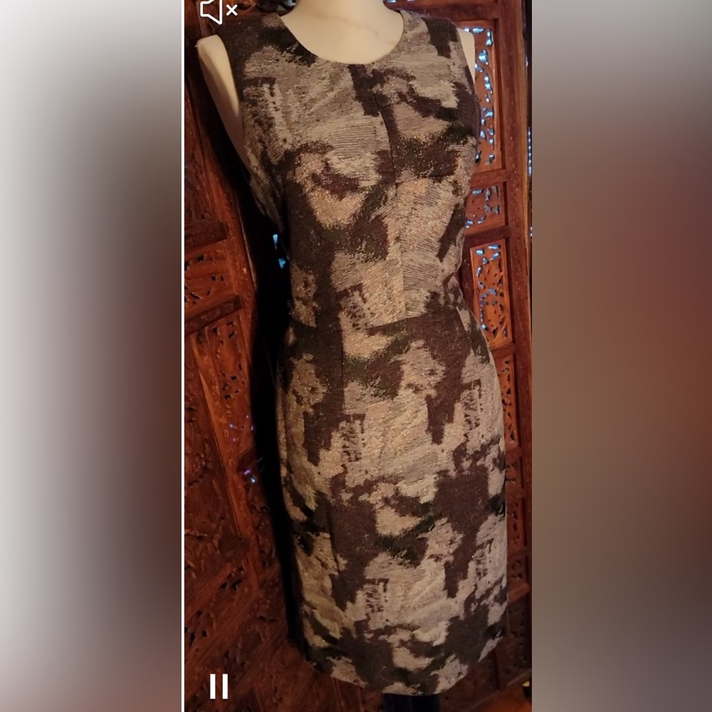 Banana Republic Sparkly Grey Wool Dress.